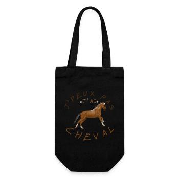 J'peux pas j'ai cheval - Sac à bouteille - noir - Devant