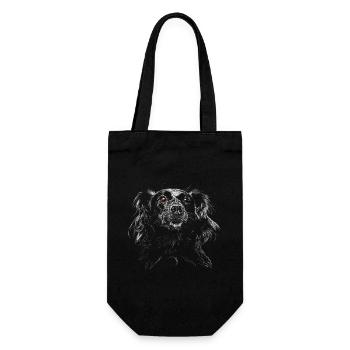 Dog - Gift Bag for Bottles - black - Front