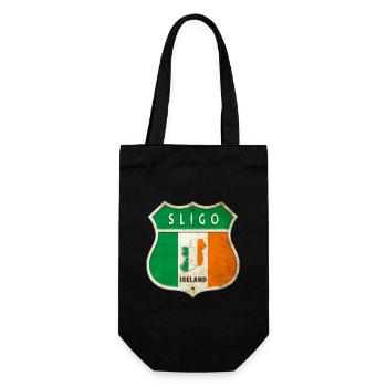 Sligo Ireland Coat of Arms Flags Design - Gift Bag for Bottles - black - Front