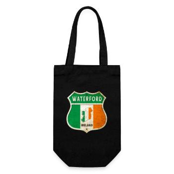 Waterford Ireland Coat of Arms Flags Design - Gift Bag for Bottles - black - Front