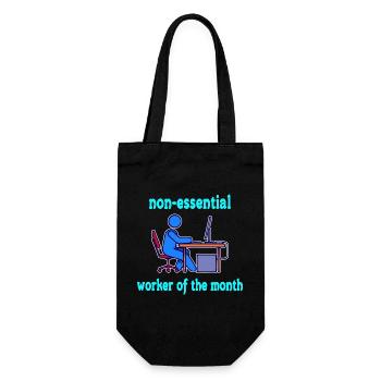 Humorous Home Office Statement Working At Home - Gift Bag for Bottles - black - Front