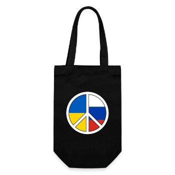 Peace symbol with color block pattern - Gift Bag for Bottles - black - Front