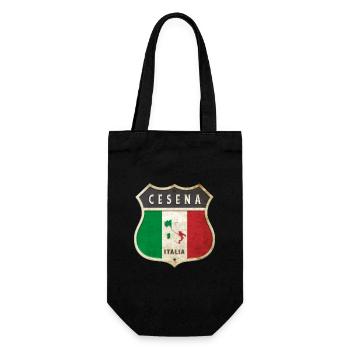 Cesena Italien Wappen Flaggen Design - Geschenkbeutel für Flaschen - Schwarz - Vorne