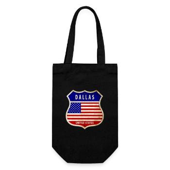 Dallas USA United States Coat of Arms Flags - Gift Bag for Bottles - black - Front