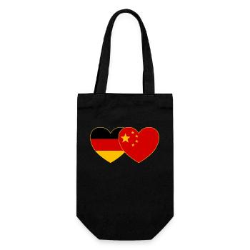 Allemagne Chine Drapeau Cœur - Sac à bouteille - noir - Devant