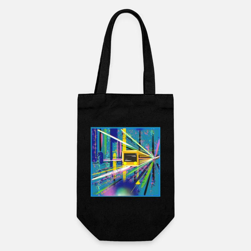 Abstrakte U-Bahn Berlin Graffiti Design - Geschenkbeutel für Flaschen - Schwarz