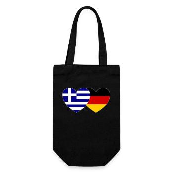 Grèce Allemagne Drapeau Cœur - Sac à bouteille - noir - Devant