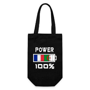 Algeria and France Power 100% - Gift Bag for Bottles - black - Front