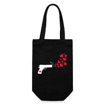 World Peace Heart Peace Love Humanity - Gift Bag for Bottles - black - Front