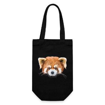 Roter Panda - Geschenkbeutel für Flaschen - Schwarz - Vorne