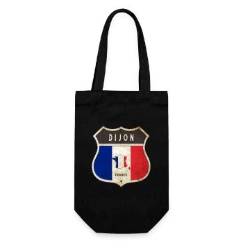 Dijon Frankreich Wappen Flaggen Design - Geschenkbeutel für Flaschen - Schwarz - Vorne