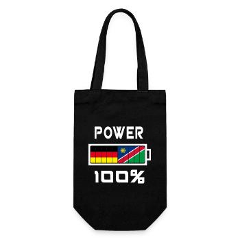 Deutschland und Namibia Power 100% - Geschenkbeutel für Flaschen - Schwarz - Vorne