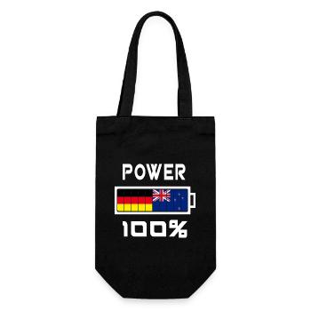 Deutschland und Neuseeland Power 100% - Geschenkbeutel für Flaschen - Schwarz - Vorne