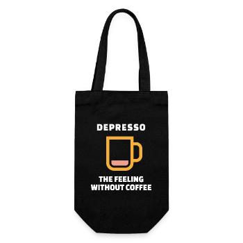 Humorous Coffee Statement Caffeine Coffee Cup - Gift Bag for Bottles - black - Front