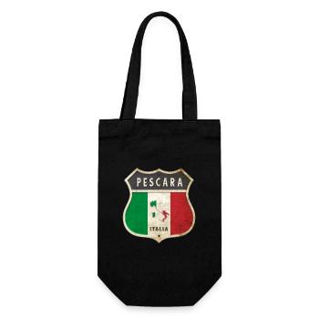 Pescara Italien Wappen Flaggen Design - Geschenkbeutel für Flaschen - Schwarz - Vorne