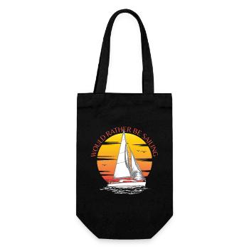 Would Rather Be Sailing - Gift Bag for Bottles - black - Front