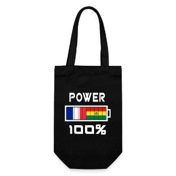 Bolivien und Frankreich machen 100% - Geschenkbeutel für Flaschen - Schwarz - Vorne