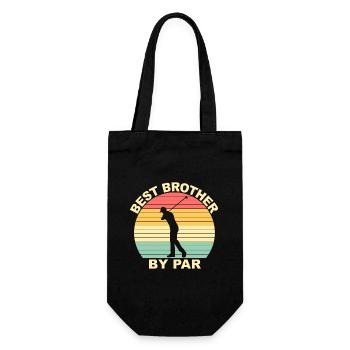 Best Brother By Par - Golfing - Gift Bag for Bottles - black - Front