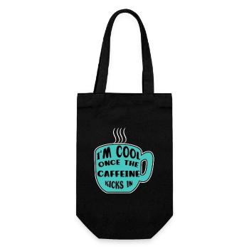 Caffeine Coffee Drinker Coffee Cup Coffee Statement - Gift Bag for Bottles - black - Front