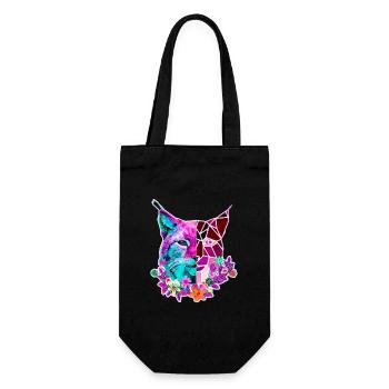 Lynx Cat Summer Colors - Gift Bag for Bottles - black - Front