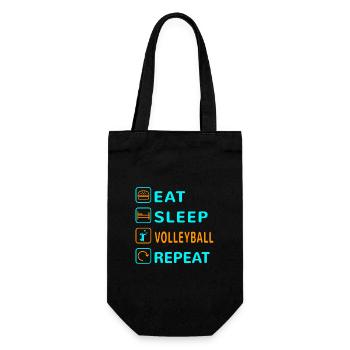 Mangez. Dormir. Volley-ball. Répéter le design - Sac à bouteille - noir - Devant