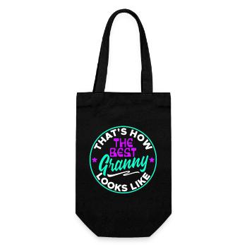 Cool Statement Best Grandma Grandchild Grandmother - Gift Bag for Bottles - black - Front