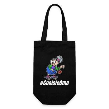 Brille Cool Oma Statement Großmutter Alte Frau - Geschenkbeutel für Flaschen - Schwarz - Vorne