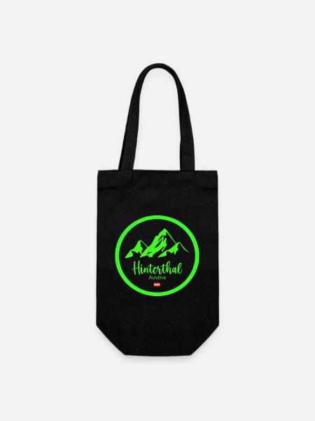 Hinterthal Alpen Neon Logo - Geschenkbeutel für Flaschen - Schwarz