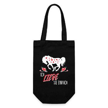 Horse Love Horses Heart Icelandic Horses Statement - Gift Bag for Bottles - black - Front