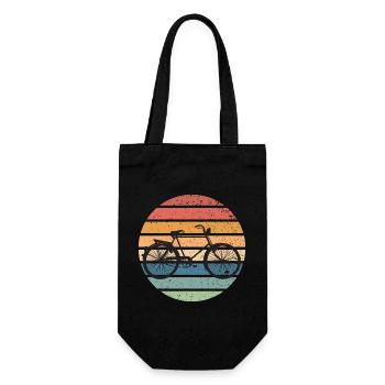 Retro Bicycle Sunset - Vintage Bike - Gift Bag for Bottles - black - Front