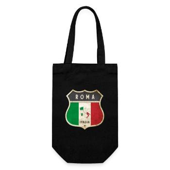 Rome Italie Armoiries Drapeaux Design - Sac à bouteille - noir - Devant