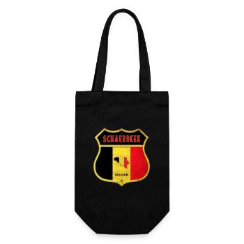 Schaerbeek Belgium Coat of Arms Flags Design - Gift Bag for Bottles - black - Front