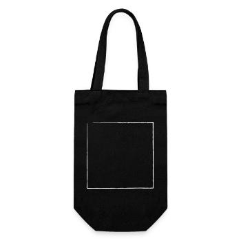 Frame brush frayed | Vectorgraphic - Gift Bag for Bottles - black - Front