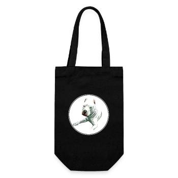 Dogo Argentino Dog Aquarelle Art Illustration - Sac à bouteille - noir - Devant