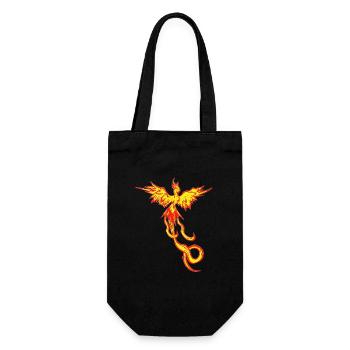 Feuervogel, fliegendes feuerwesen seite - Geschenkbeutel für Flaschen - Schwarz - Vorne