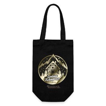 Cortina d'Ampezzo Italia - Geschenkbeutel für Flaschen - Schwarz - Vorne