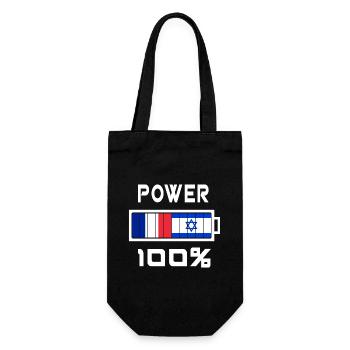 Israël et la France alimentent 100 % - Sac à bouteille - noir - Devant