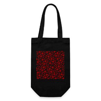 Motif d’étoile rouge sur fond noir - Sac à bouteille - noir - Devant