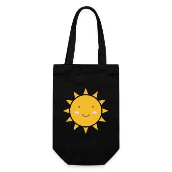 Soleil Kawaii - Sac à bouteille - noir - Devant