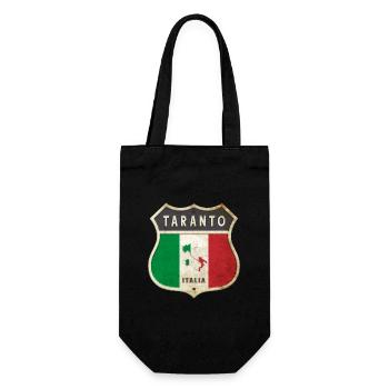 Tarent Italien Wappen Flaggen Design - Geschenkbeutel für Flaschen - Schwarz - Vorne