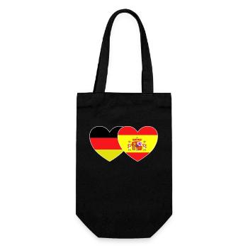 Germany Spain Flag Heart - Gift Bag for Bottles - black - Front