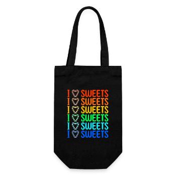 Dent sucrée J’adore les bonbons Déclaration Délicieux - Sac à bouteille - noir - Devant