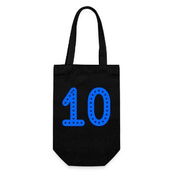 10 JAHRE. 10-jähriges JUBILÄUM. JUBILÄUM 10 JAHRE. 10 - Geschenkbeutel für Flaschen - Schwarz - Vorne