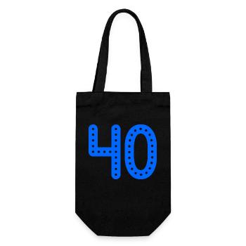 40 YEARS. 40th ANNIVERSARY. ANNIVERSARY 40 YEARS. 40 - Gift Bag for Bottles - black - Front