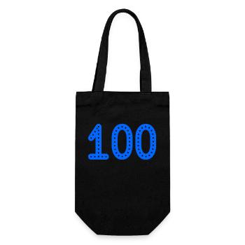100 JAHRE. 100-jähriges JUBILÄUM. JUBILÄUM 100 JAHRE. - Geschenkbeutel für Flaschen - Schwarz - Vorne