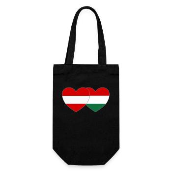 Autriche Hongrie Flag Heart - Sac à bouteille - noir - Devant