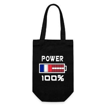 Latvia and France Power 100% - Gift Bag for Bottles - black - Front