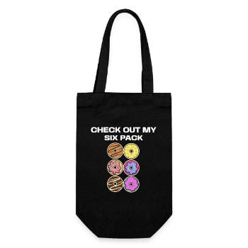 Sweets Snacking Delicious Funny Donut Statement - Gift Bag for Bottles - black - Front