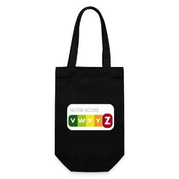 NutriScore - Gift Bag for Bottles - black - Front