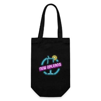 New Orleans cocktail summer design - Gift Bag for Bottles - black - Front